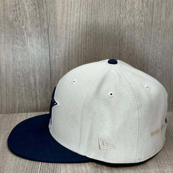 New Era Cap Sz 7 3/8 NFL Dallas Cowboys Super Bowl Champions 59 FIFTY White Navy - Picture 4 of 8